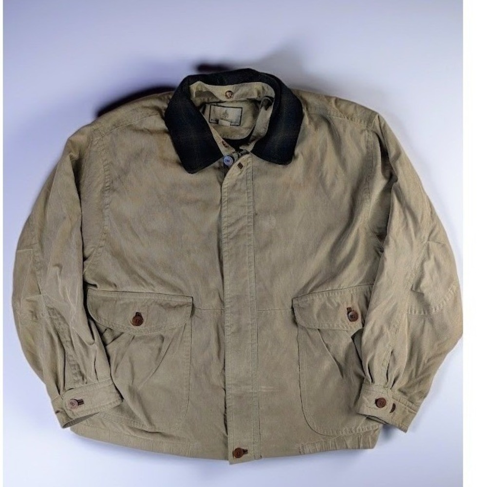 Vtg Rainforest Plaid Lined Thermolite Active Barn Chore Jacket Men's XXL Green